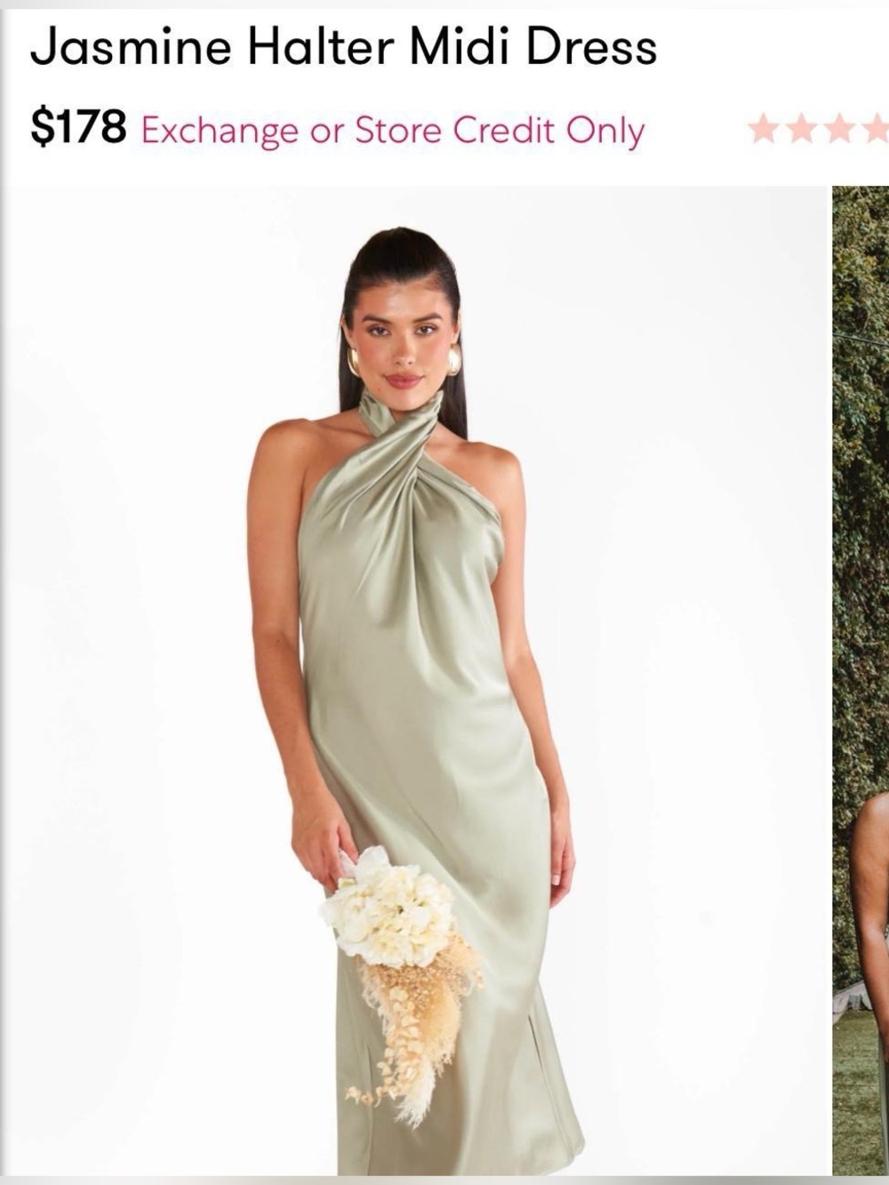 Show Me Your MuMu Sage Green Jasmine Halter Midi Dress